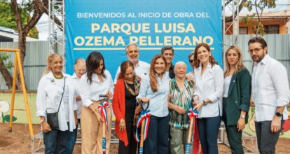 Alcaldía del DN, Grupo Mallén y Supermercados Nacional Inician renovación del Parque Luisa Ozema Pellerano.