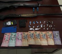 Policía ocupa armas de fuego de fabricación artesanal y sustancias controladas en San José de Ocoa