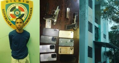PN apresa hombre, le ocupan pistolas y celulares en allanamiento en La Vega
