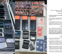 Ocupan tarjetas y celulares junto a máquinas traga monedas en allanamientos en La Vega