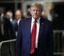 Donald Trump llega a la corte de Manhattan para un proceso histórico