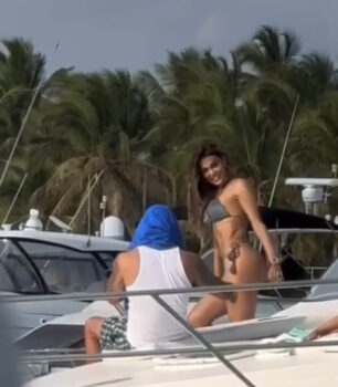 Captan a Caroline Aquino con DJ Adoni; hay hasta beso
