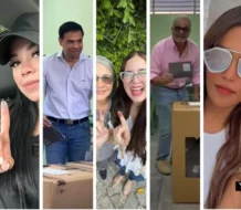 Figuras del entretenimiento acuden a votar