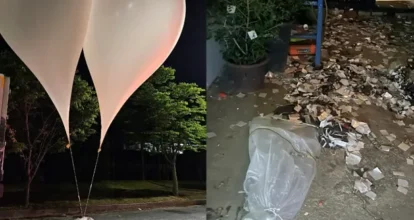 Corea del Norte envía al Sur centenares de globos rellenos de desechos