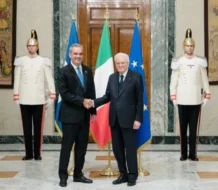 Presidente Abinader se reúne con su homólogo italiano, Sergio Mattarella