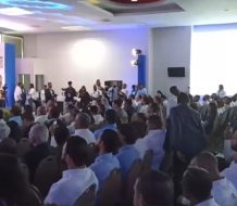 Abinader recibe apoyo de trabajadores de zonas francas del Cibao; Vicepresidenta y Bisonó encabezan actividad