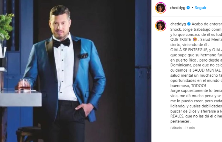 Cheddy García reacciona ante caso de Jorge Luis Estrella