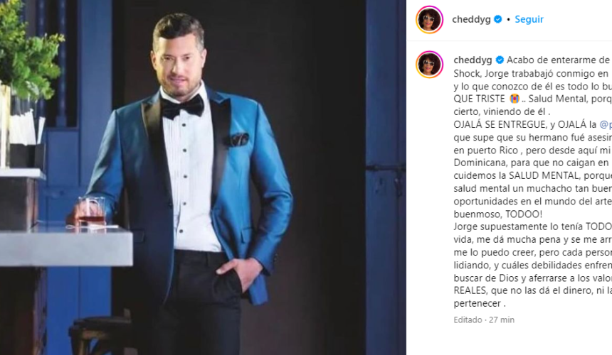 Cheddy García reacciona ante caso de Jorge Luis Estrella
