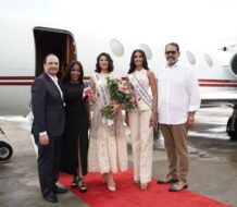 Miss Universo 2023 Sheynnis Palacios llega a suelo dominicano