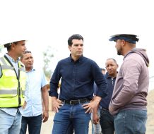 Wellington Arnaud supervisa construcción de nuevo acueducto de Navarrete