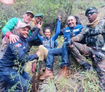 Exitoso rescate de la senderista Trinidad de la Cruz