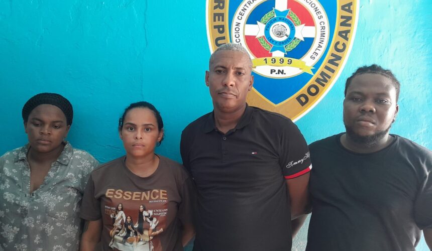 Policía apresa en Puerto Plata cuatro presuntos asaltantes, figuran con registros delictivos