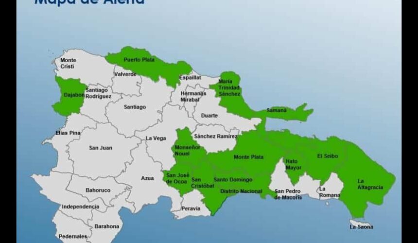 COE eleva a 13 las provincias bajo alerta verde