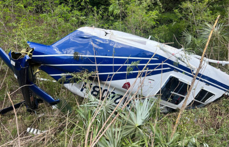 Comisión de Aviación investigará accidente de helicóptero en Monción, Santiago Rodríguez