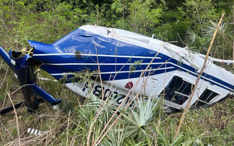 Comisión de Aviación investigará accidente de helicóptero en Monción, Santiago Rodríguez