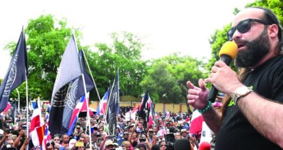 Así fue la protesta frente al Palacio Nacional contra la masiva migración haitiana