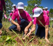 Colchonería y Mueblería La Nacional lleva jornada de reforestación en Loma Guaigüí, La Vega