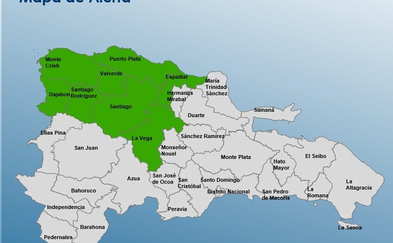 COE: son ocho las provincias en alerta verde por vaguada