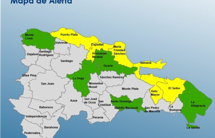 13 provincias en alerta por incidencia de vaguada en el país 