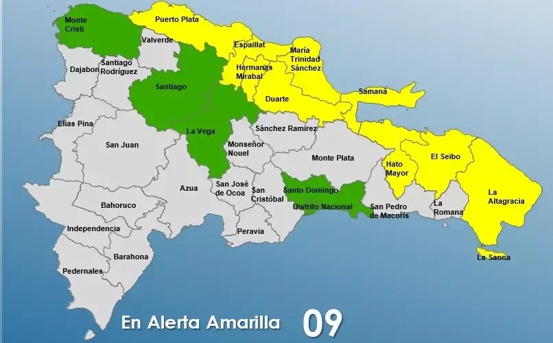 El COE pone en alerta amarilla a 9 provincias disminuye la verde