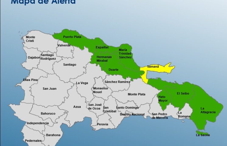 COE mantiene la alerta para 9 provincias por incidencia de vaguada 