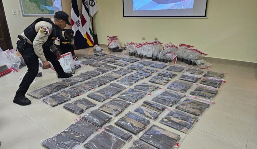 DNCD decomisa láminas con presunta cocaína en Santiago