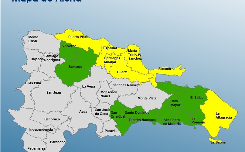 COE incrementa los niveles de alerta en 16 provincias por vaguada