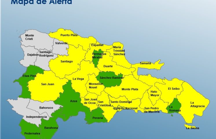 Conozca las 26 provincias en alerta por incidencia de vaguada en el país 