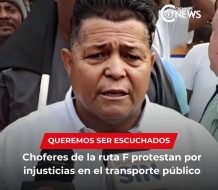Choferes de la Ruta F protestan por injusticias en el transporte público