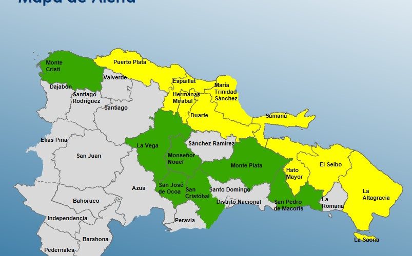 COE disminuye alertas para provincias