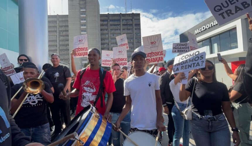 Protestan contra los operativos de cierre de centros nocturnos