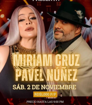 Santa Bahía Bahía Bar And Lounge de Semana presentará este sábado a Pavel Núñez y Miriam Cruz en el fin de semana largo