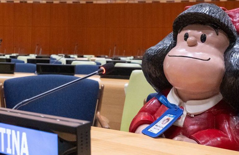 ¡Increíble! Mafalda hace historia en la ONU durante su visita a Nueva York