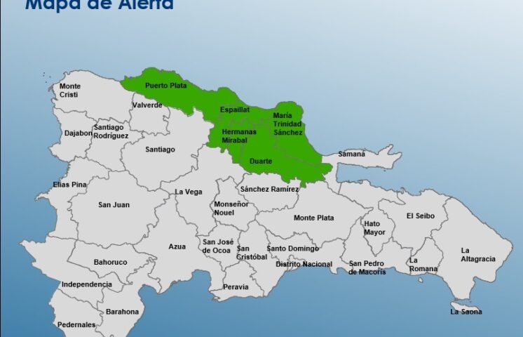 COE coloca cinco provincias en alerta verde por lluvias