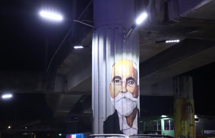 ASDN inaugura murales en columnas del Metro e iluminación de la avenida Hermanas Mirabal 