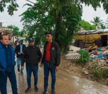 Paliza garantiza asistencia a familias afectadas por lluvias en Puerto Plata; anuncia visita del presidente Abinader