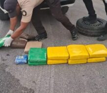 DNCD confisca 15 pacas presumiblemente marihuana y apresan tres personas