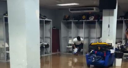 Reportan inundación en el clubhose del Licey con las Águilas dentro