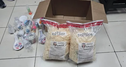 Ocupan 39 hojas de papel y folder triturados impregnados con cocaína