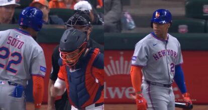 Soto conectó su primer estacazo con los Mets