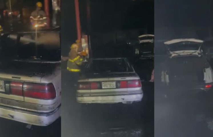 Se incendian tres vehículos en estación de GLP en Santiago 
