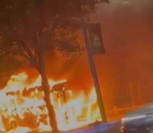 Autobús de la OMSA sufre incendio en la avenida España; no hubo heridos  