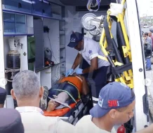 Hombre atrapado en el Metro fue rescatado y trasladado al hospital