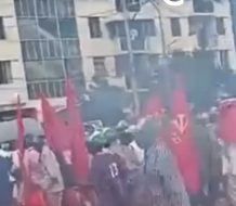 ¡Tensión! Esto fue lo que se vivió en los alrededores del Parque Independencia durante manifestaciones este domingo 