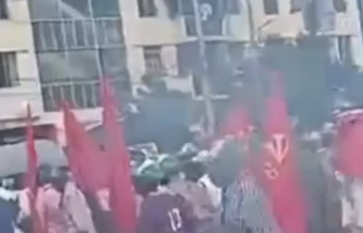 ¡Tensión! Esto fue lo que se vivió en los alrededores del Parque Independencia durante manifestaciones este domingo