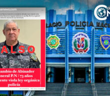 Policía Nacional desmiente información falsa atribuida al general Julio C. Betances