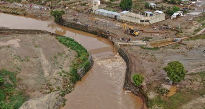 Crecida del río Masacre provoca inundaciones en Juana Méndez y afecta toma del canal haitiano