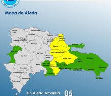 COE emite alerta amarilla y verde para 16 provincias por lluvias