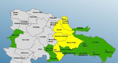 COE emite alerta amarilla y verde para 16 provincias por lluvias