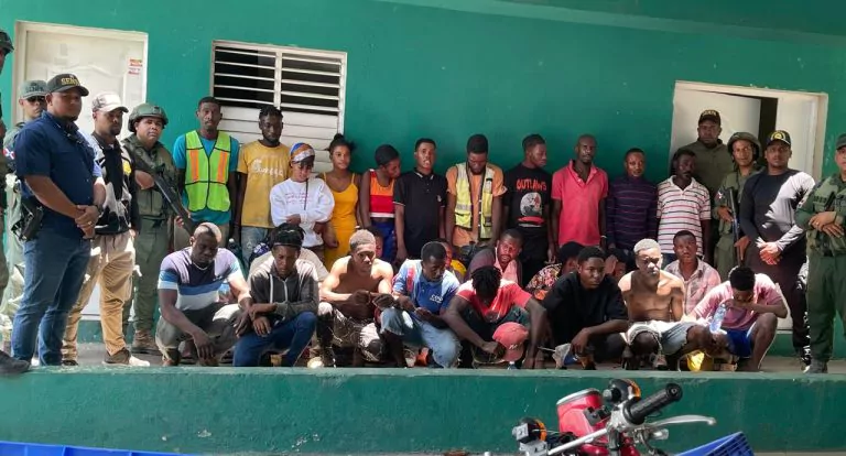 Detienen 28 haitianos en operativo contra construcciones ilegales en área protegida